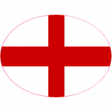 English Flag Oval Decal