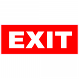 Exit Red Decal