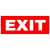 Exit Red Sticker
