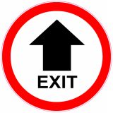 Exit Up Arrow Circle Decal