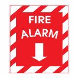 Fire Alarm Down Arrow Decal