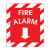 Fire Alarm Down Arrow Sticker
