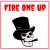 Fire One Up Skull Smoking Square Decal
