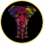 Floral Psychedelic Elephant Sticker