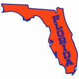 Florida Orange State Shaped Decal