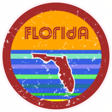 Florida Retro Circle Sunshine Decal