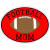 Football Mom Red Oval Sticker