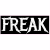 Freak Black Distressed Sticker