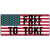 Free To Toke American Flag Sticker