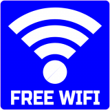 Free WiFi Business Rounded Square Decal