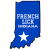French Lick Indiana State Shaped Sticker