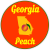 Georgia Peach State Circle Sticker