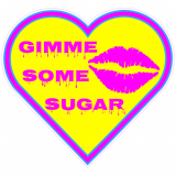 Gimme Some Sugar Lips Heart Decal