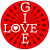 Give Love Abstract Circle Sticker