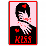 Give Me A Kiss Lovers Decal