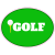 Golf Green Oval Sticker