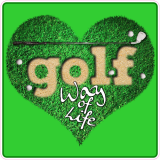 Golf Way Of Life Heart Decal