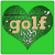 Golf Way Of Life Heart Sticker