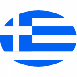 Greece Flag Oval Euro Decal