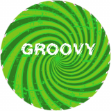 Groovy Green Spiral Trippy Decal
