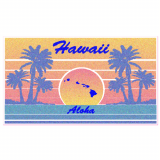 Hawaii Aloha Retro Beach Decal