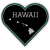 Hawaii State Heart Shaped Sticker