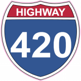 Highway 420 Road Sign Decal