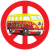 Hippie Bus Peace Sign Sticker