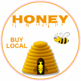 Honey Buy Local Circle Decal