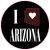 I Love Arizona State Sticker