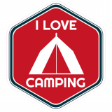 I Love Camping Decal
