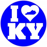 I Love KY Kentucky Circle Decal