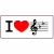 I Love Music Sticker