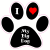 I Love My Big Dog Paw Sticker