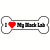 I Love My Black Lab Dog Bone Sticker
