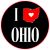 I Love Ohio State Sticker