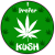 I Prefer Kush Weed Circle Sticker