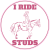 I Ride Studs Equestrian Circle Sticker