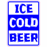 Ice Cold Beer Sign Decal