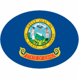 Idaho State Flag Oval Decal