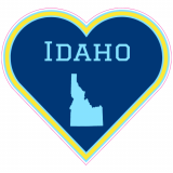 Idaho State Heart Shaped Decal
