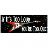 If It Is Too Loud You Are Too Old Guitar Decal