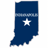 Indianapolis Indiana State Shaped Decal