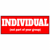 Individual Not Part Of Your Group Decal