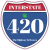 Interstate 420 Road Sign Sticker