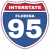 Interstate 95 Road Sign Florida Sticker