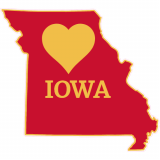 Iowa Heart State Shaped Decal