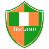 Ireland Flag Shield Shaped Decal