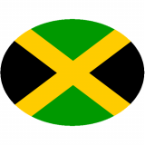 Jamaica Flag Oval Decal
