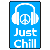 Just Chill Headphone Peace Decal